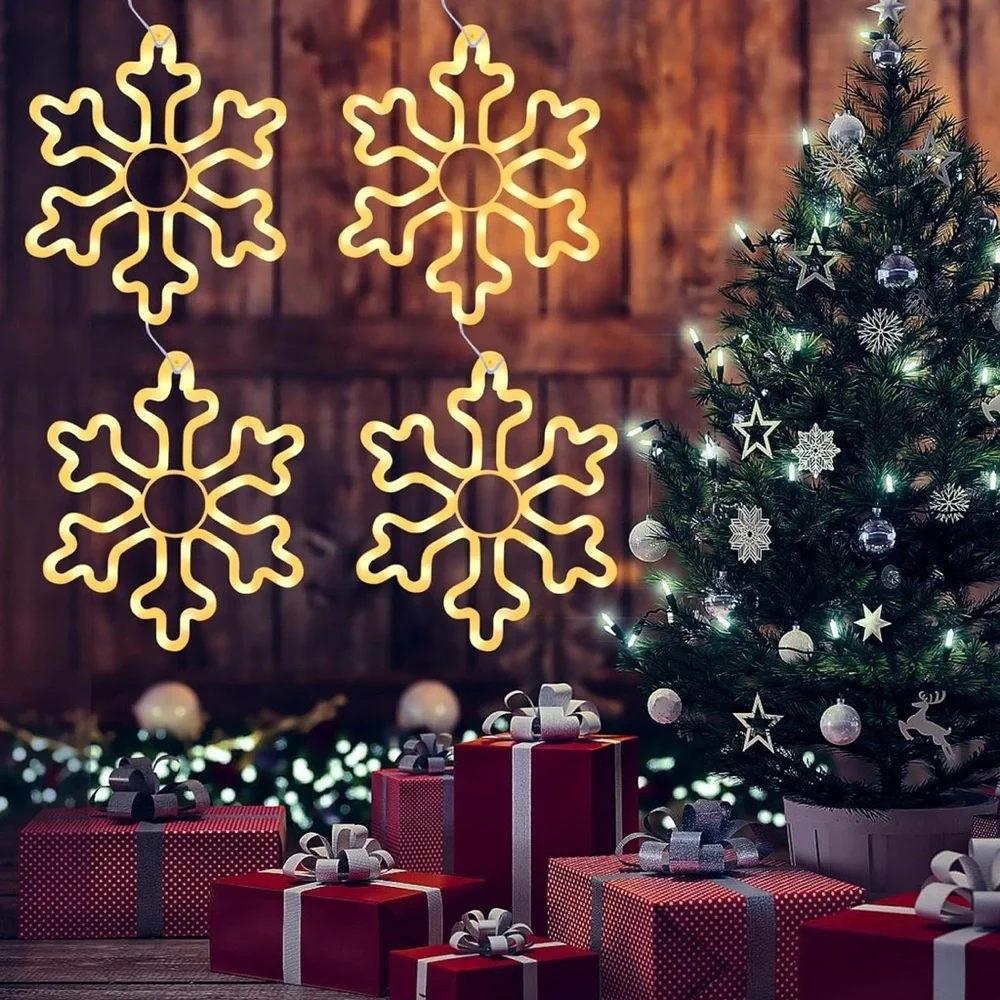 Snowflake String Lights - Warm White